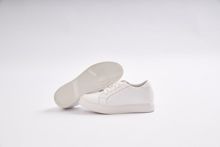 Cotton White Lady Sneakers 6cm