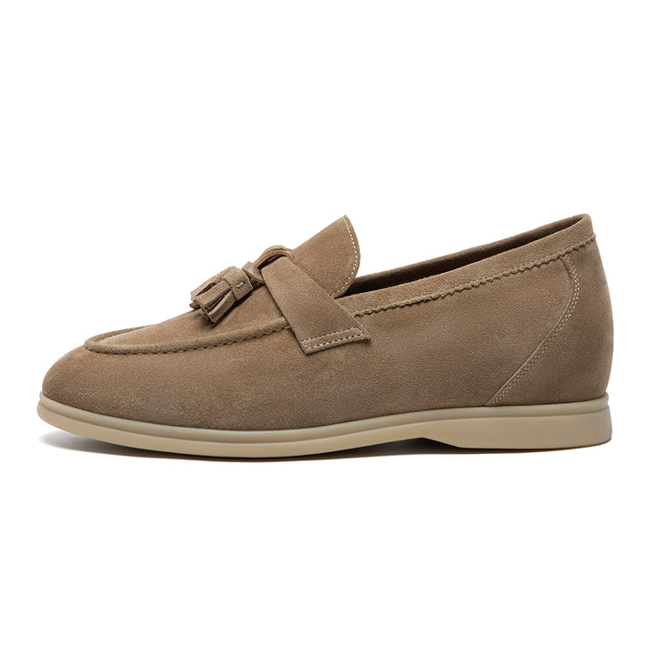Suede Tassel Loafers(Mocha Mousse)