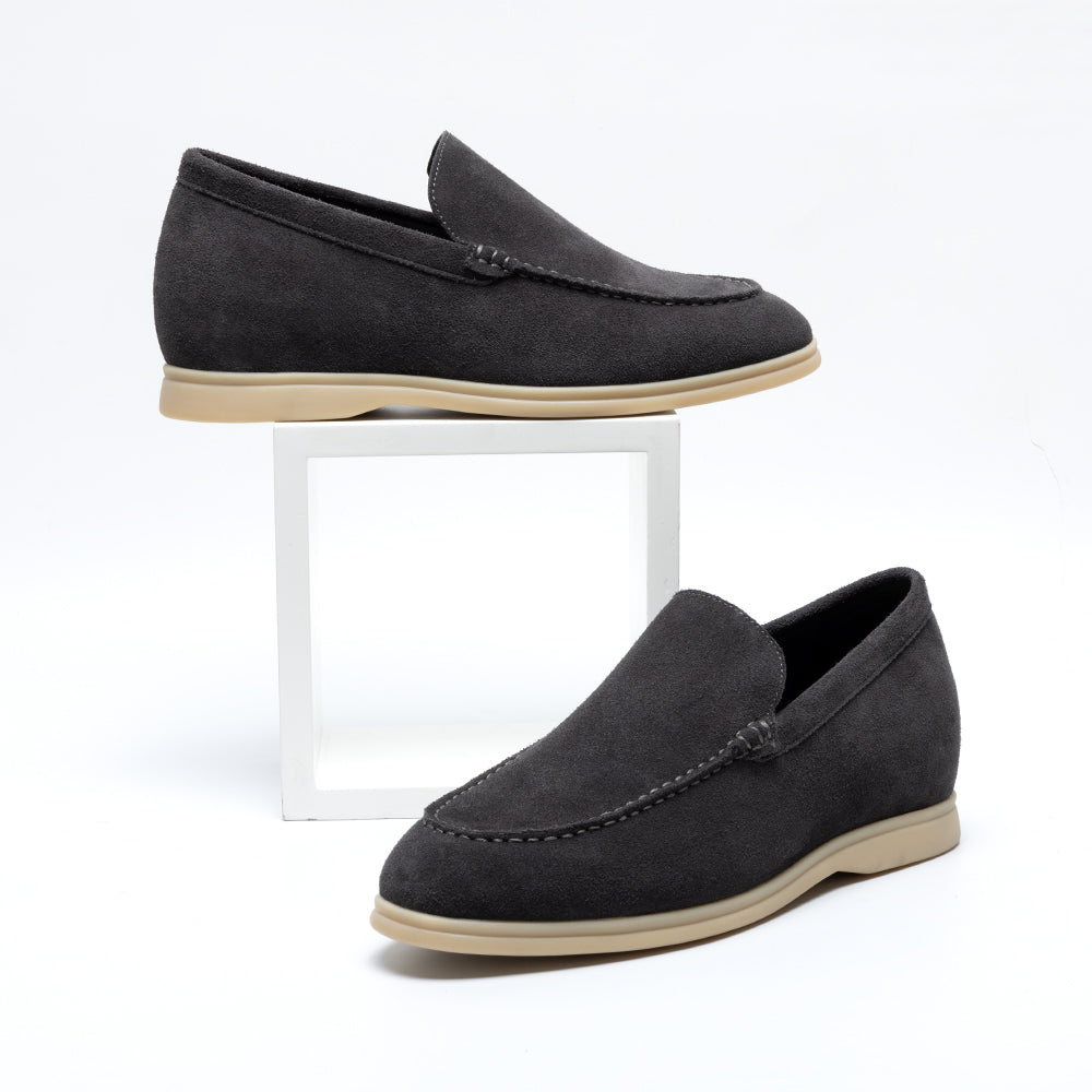 Suede Loafer 5cm (Charcoal)