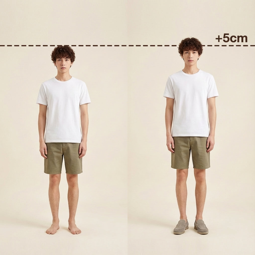 Suede Loafer 5cm (Taupe)