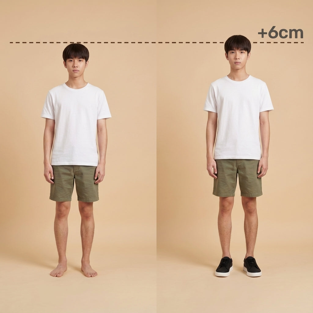 Matt Black Sneakers 6cm