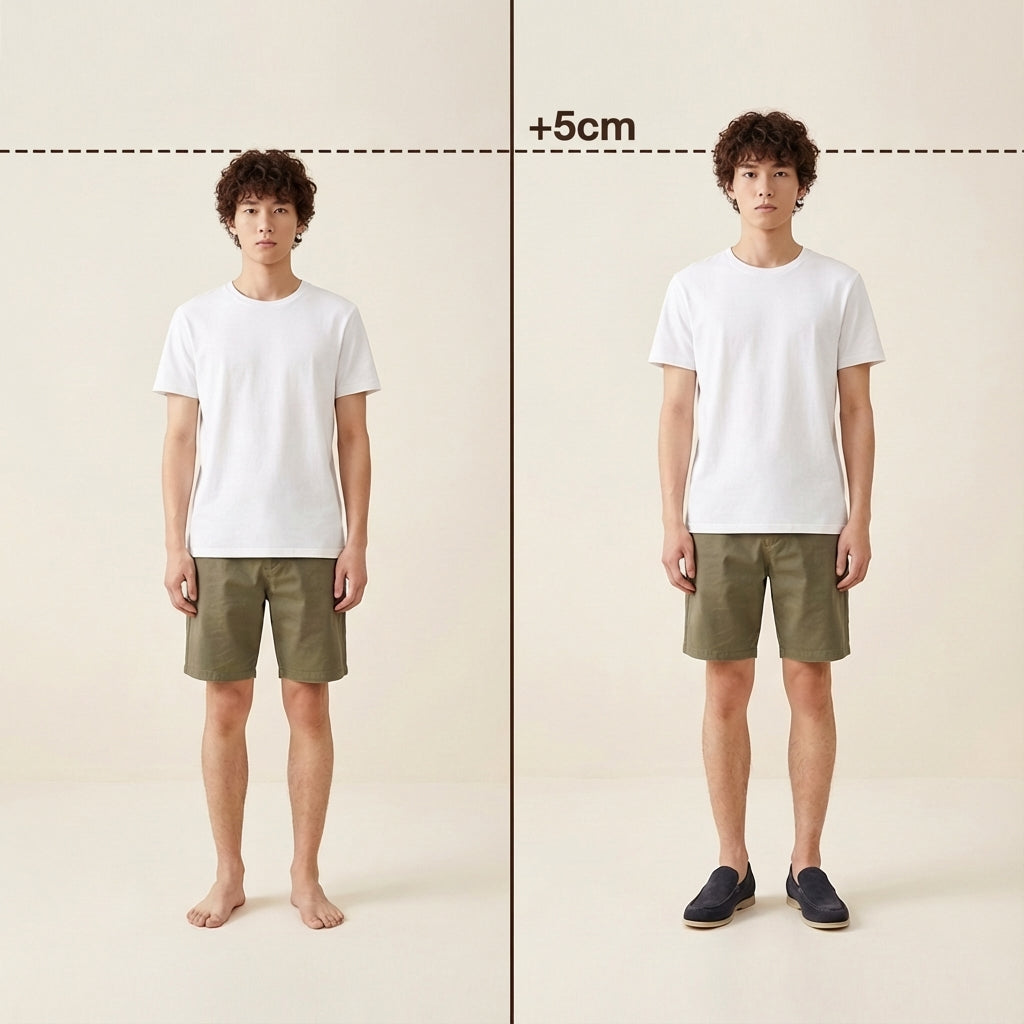 Suede Loafer 5cm (Charcoal)