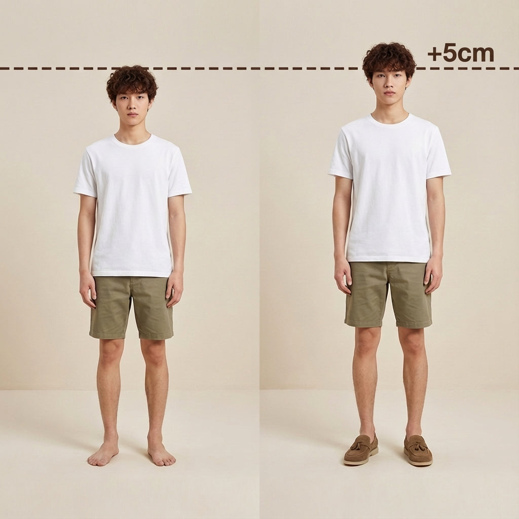 Suede Tassel Loafers 5cm (Mocha Mousse)