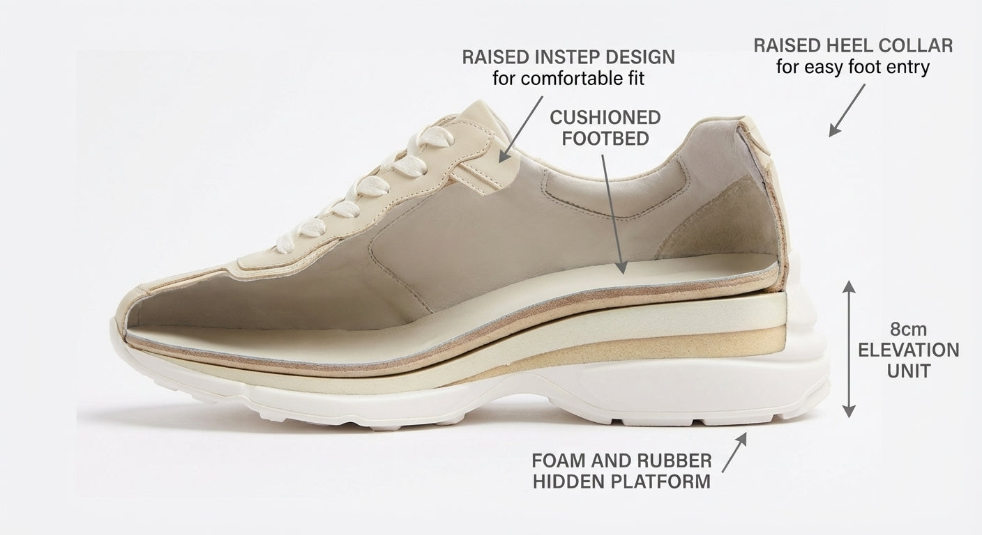 Chunky Sneakers Biege 8cm