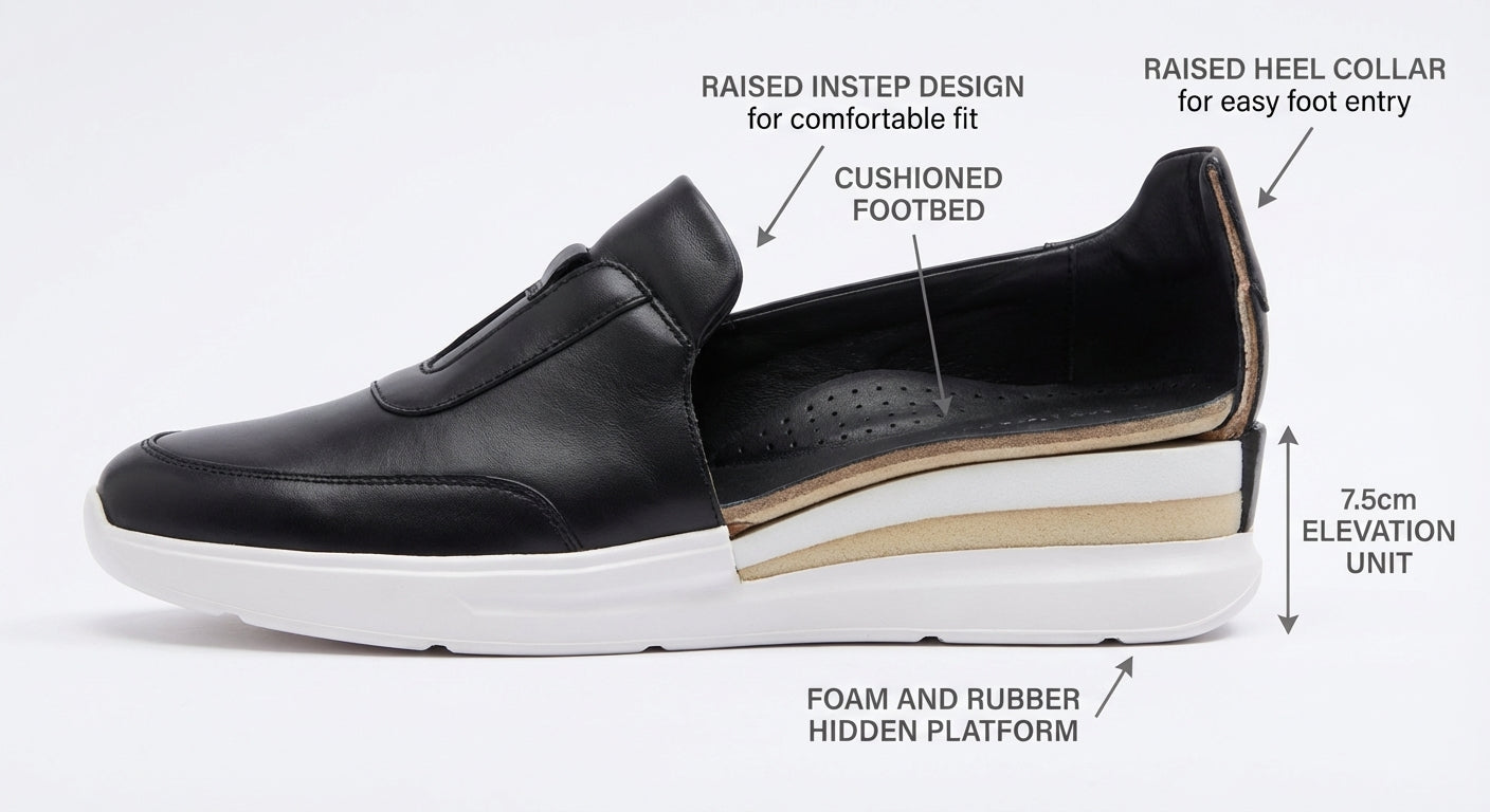 Jet-Black Prime Sneakers 7.5cm