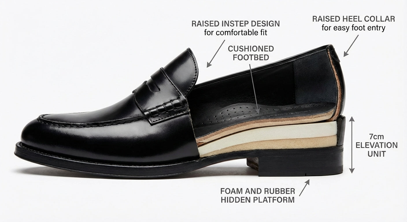 Penny Loafer Black 7cm