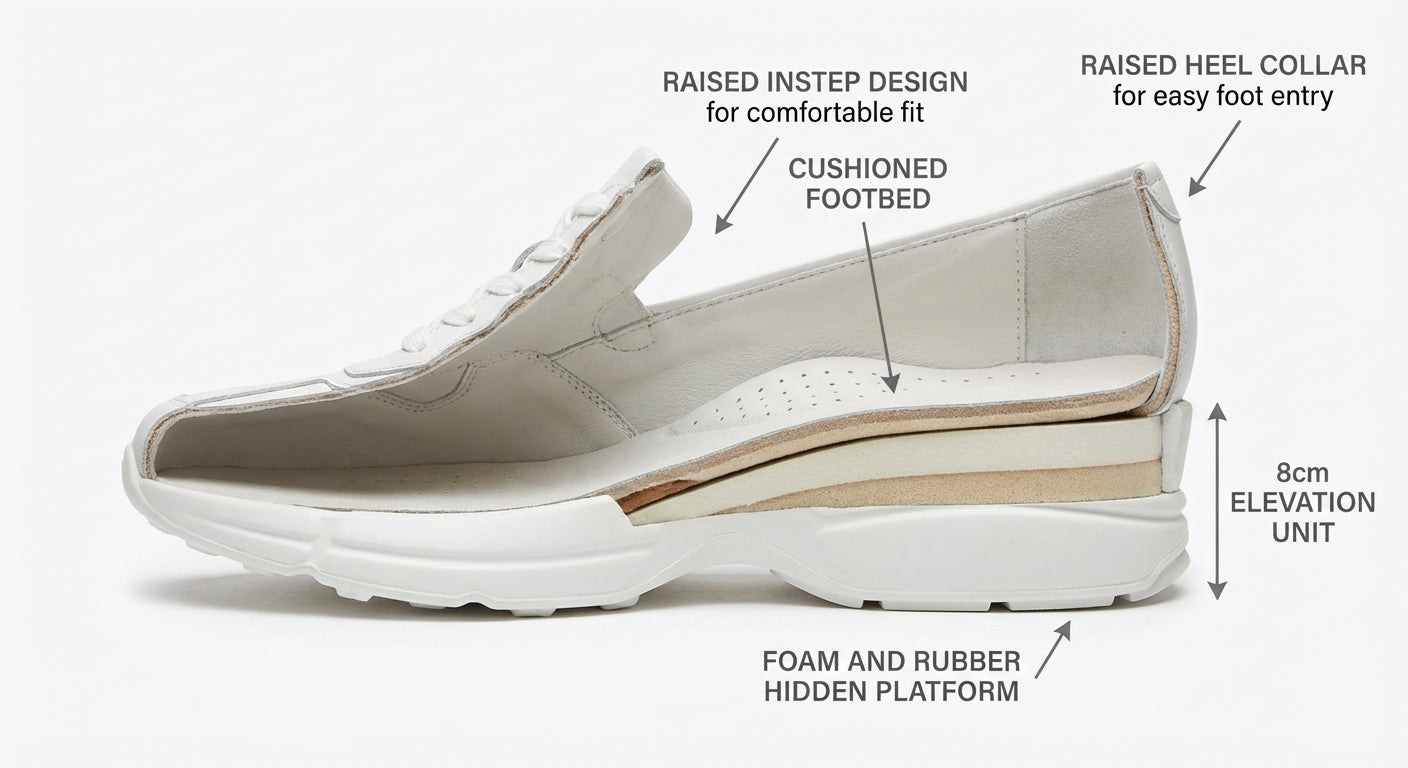 Chunky Sneakers White 8cm