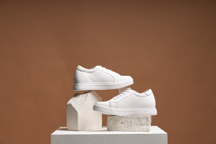 Cotton White Sneakers 6cm